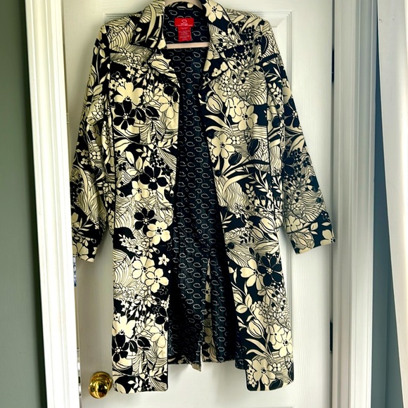 Oscar de la Renta spring coat gorgeous print - Picture 1 of 3